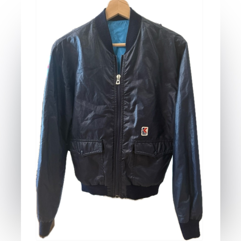 Vintage K-Way France Reversible Lightweight Bomber Jacket- Women’s 42/6